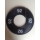 Maatring 9cm zwart/wit 92